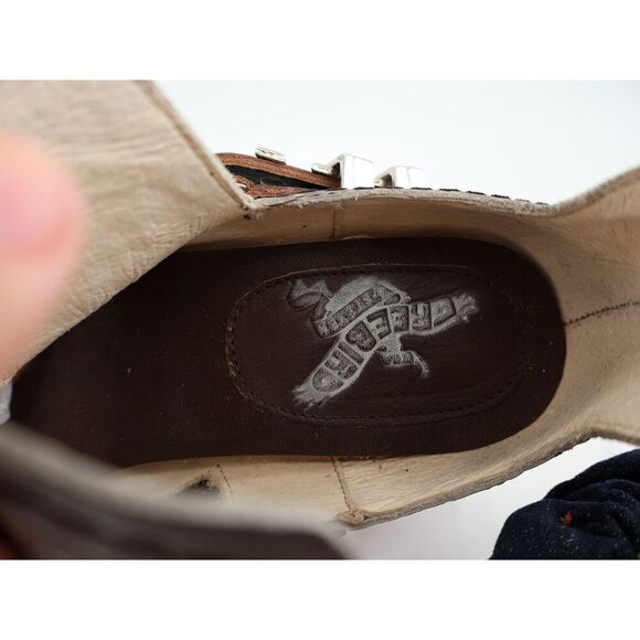 Freebird By Steven Blade Boot Womens 9 Stone Gray Croc Block Heel Slip On NEW - Picture 10 of 11